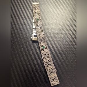 Vintage E.I. Franklin And Co. Art Deco Silver Filigree Bracelet